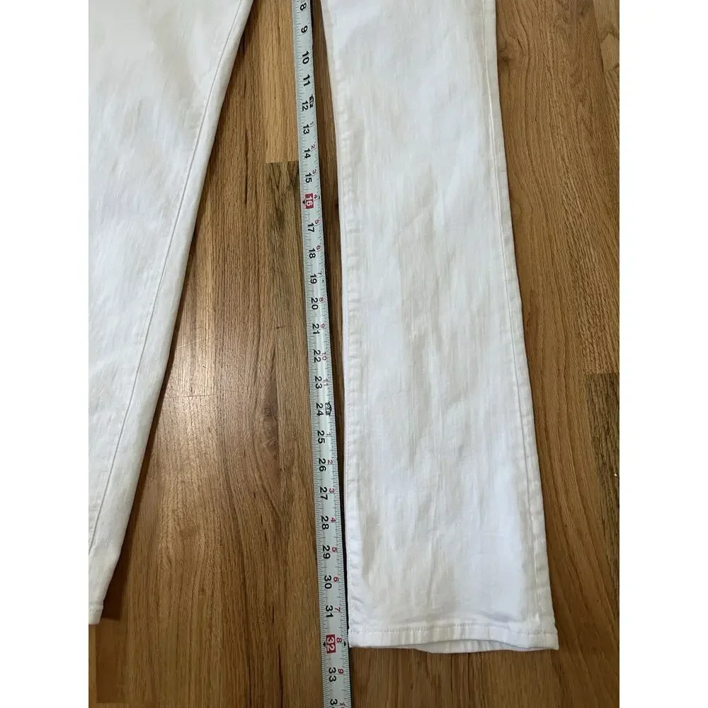 Frame Le Crop Mini Boot Cut White Denim JEANS Size 26 x 32 Stretch‎ Womens - Picture 9 of 11